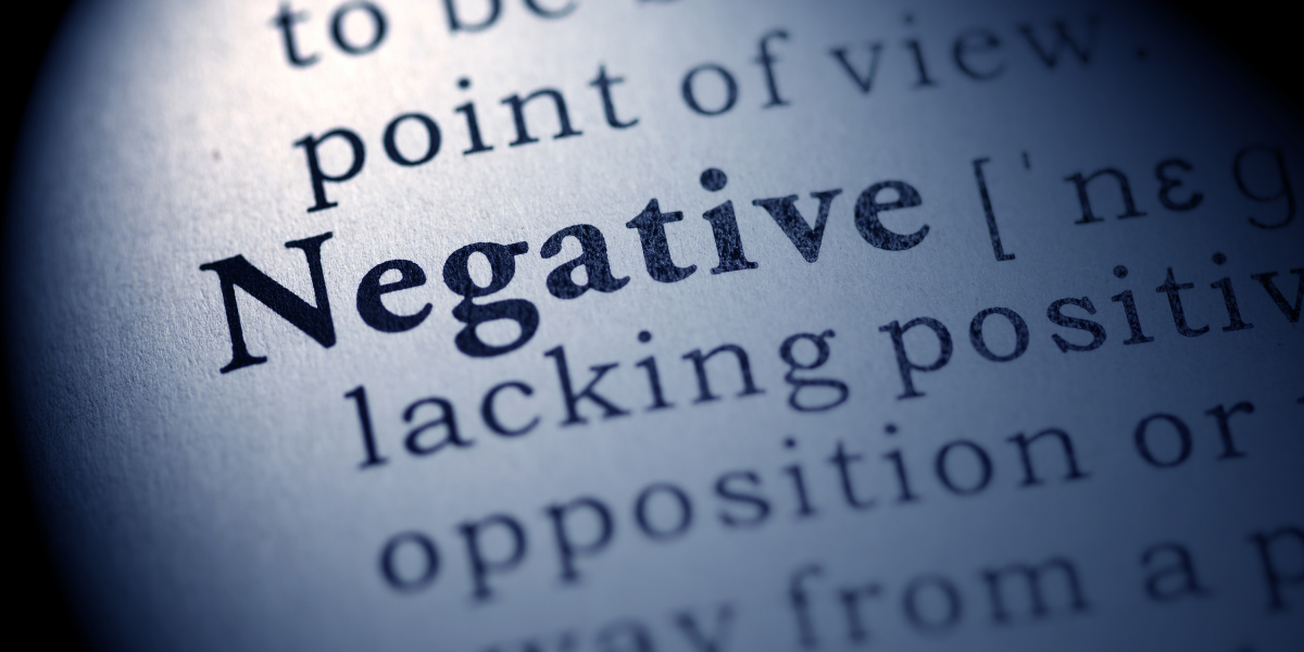 Negative Gedanken haben viel Macht über uns